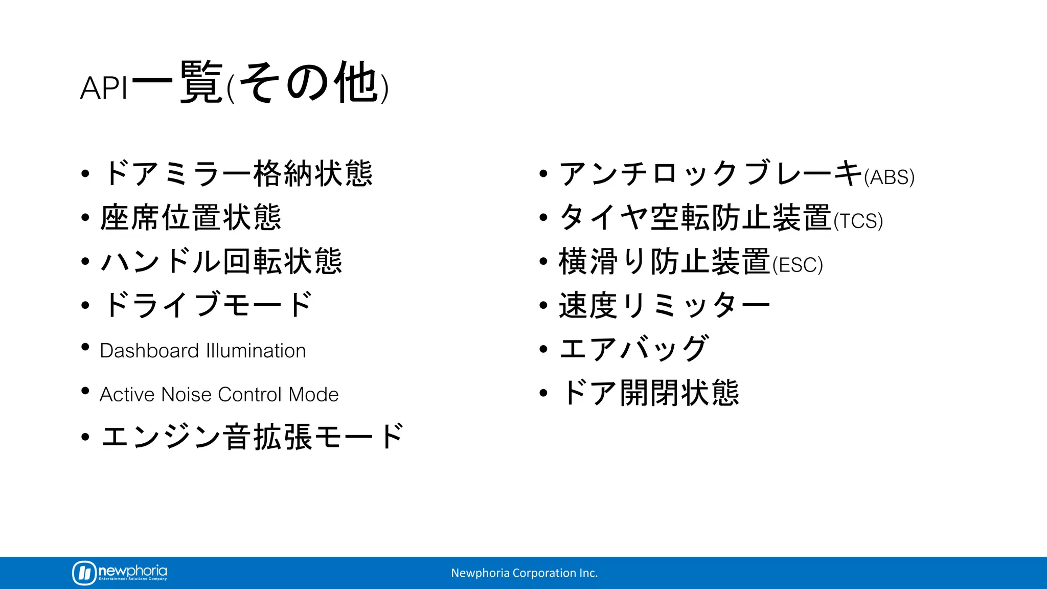 Newphoria Corporation Inc.
•
•
•
•
•
•
•
•
•
•
•
•
•
 