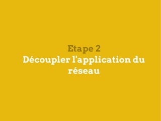 Etape 2
Découpler l'application du
        réseau
 