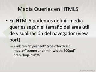 HTML5 Media Queries | PPTX