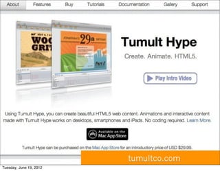 tumultco.com
Tuesday, June 19, 2012
 