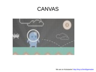 CANVAS
We are on Kickstarter! http://tiny.cc/html5gamedev
 
