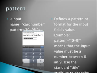 Html5 new input attributes (@nzin4x) Slide 10