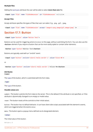 Html5 notes for professionals | PDF