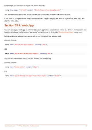 Html5 notes for professionals | PDF