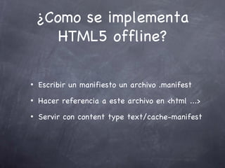 Html5 offline