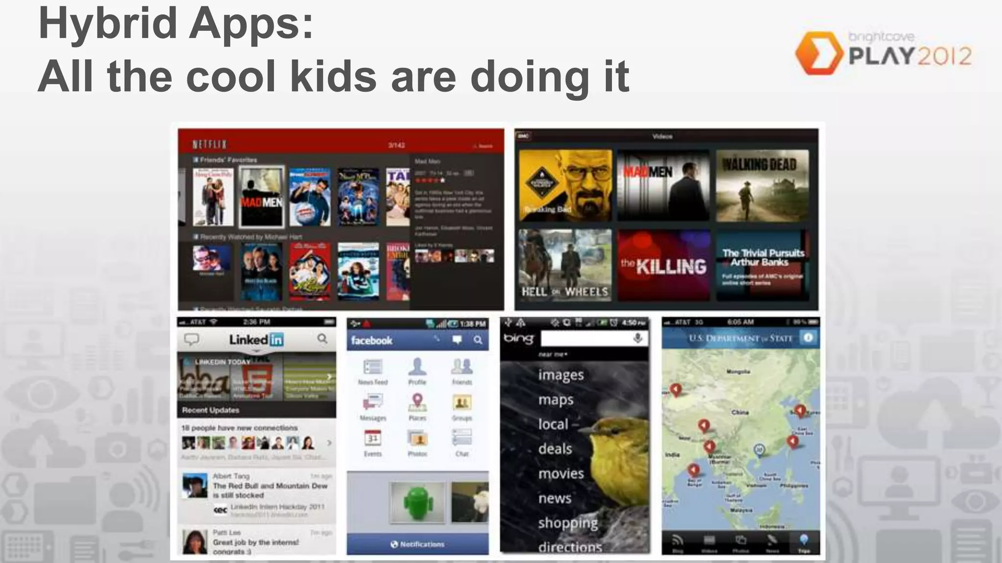 Hybrid Apps:
All the cool kids are doing it
 
