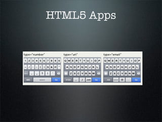 HTML5 Apps
 