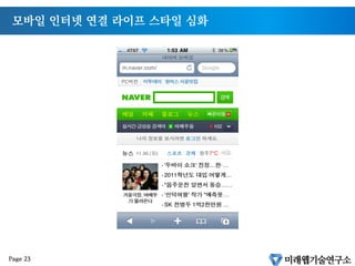 모바일 인터넷 연결 라이프 스타일 심화
Page 23
 