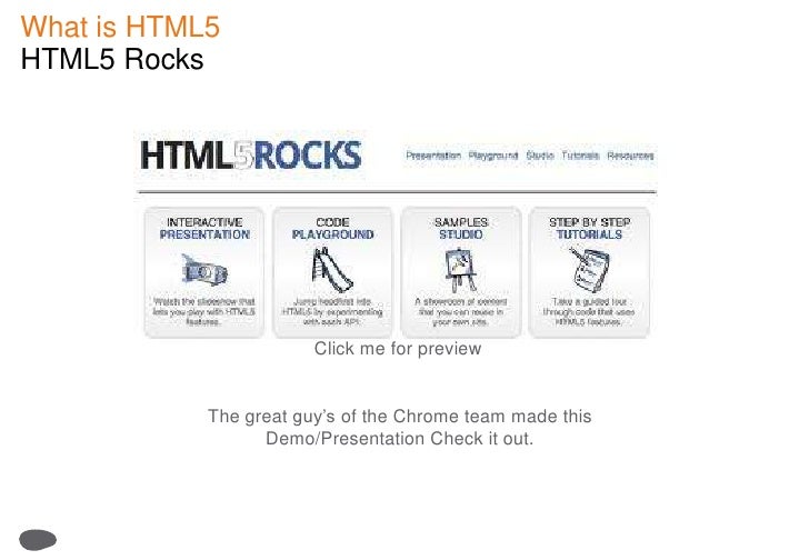 Html presentation framework picture