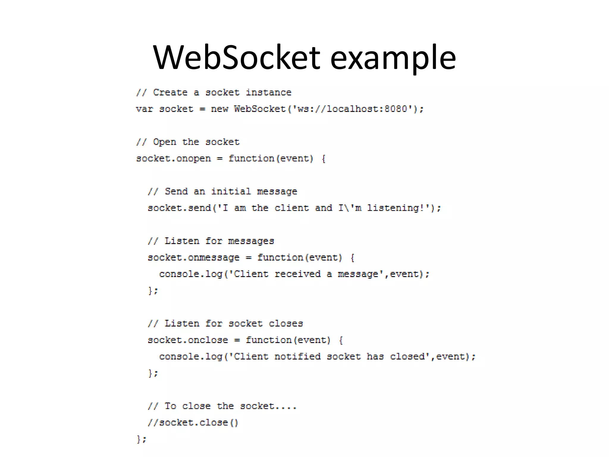 WebSocket example
 