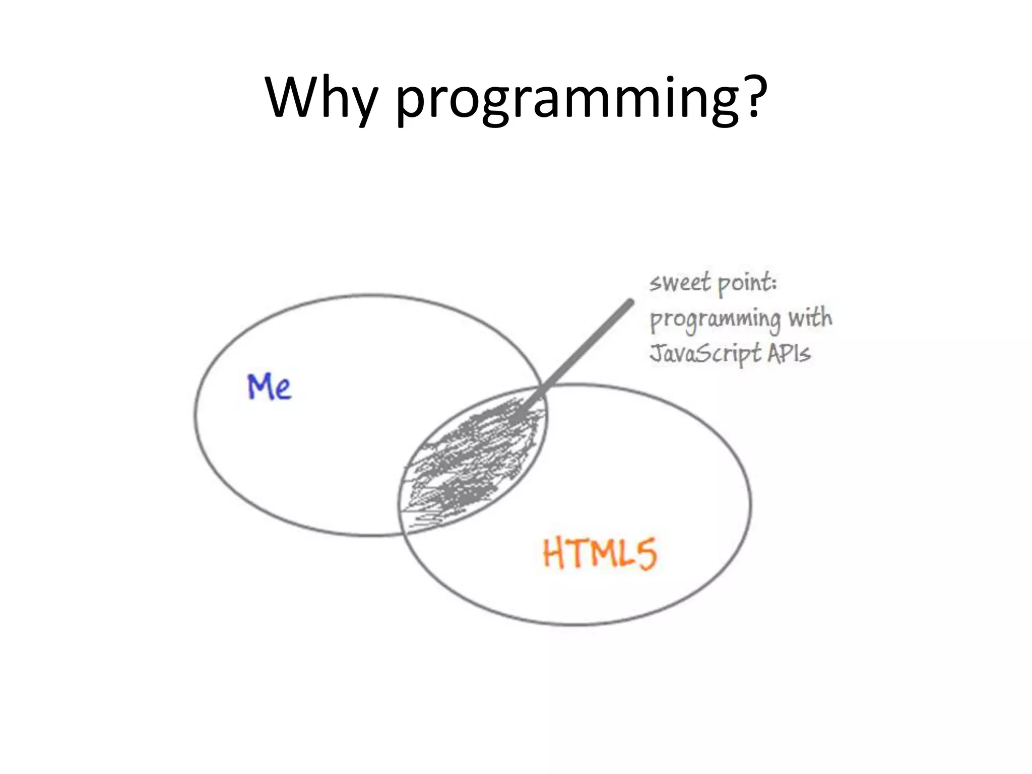 Why programming?
 