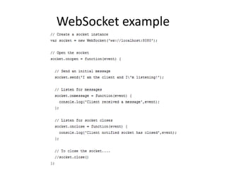 WebSocket example
 