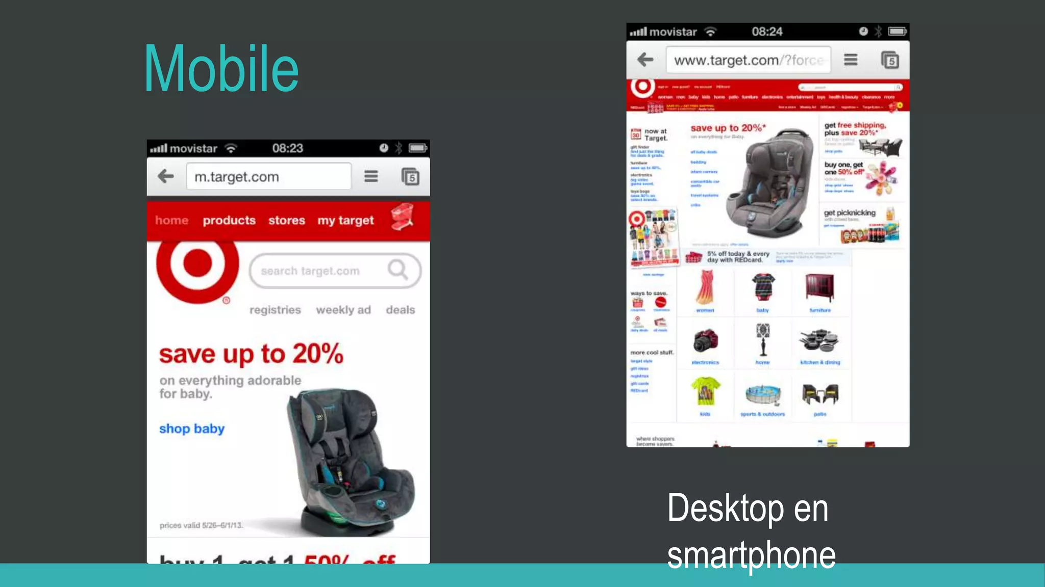 Mobile
Desktop en
smartphone
 