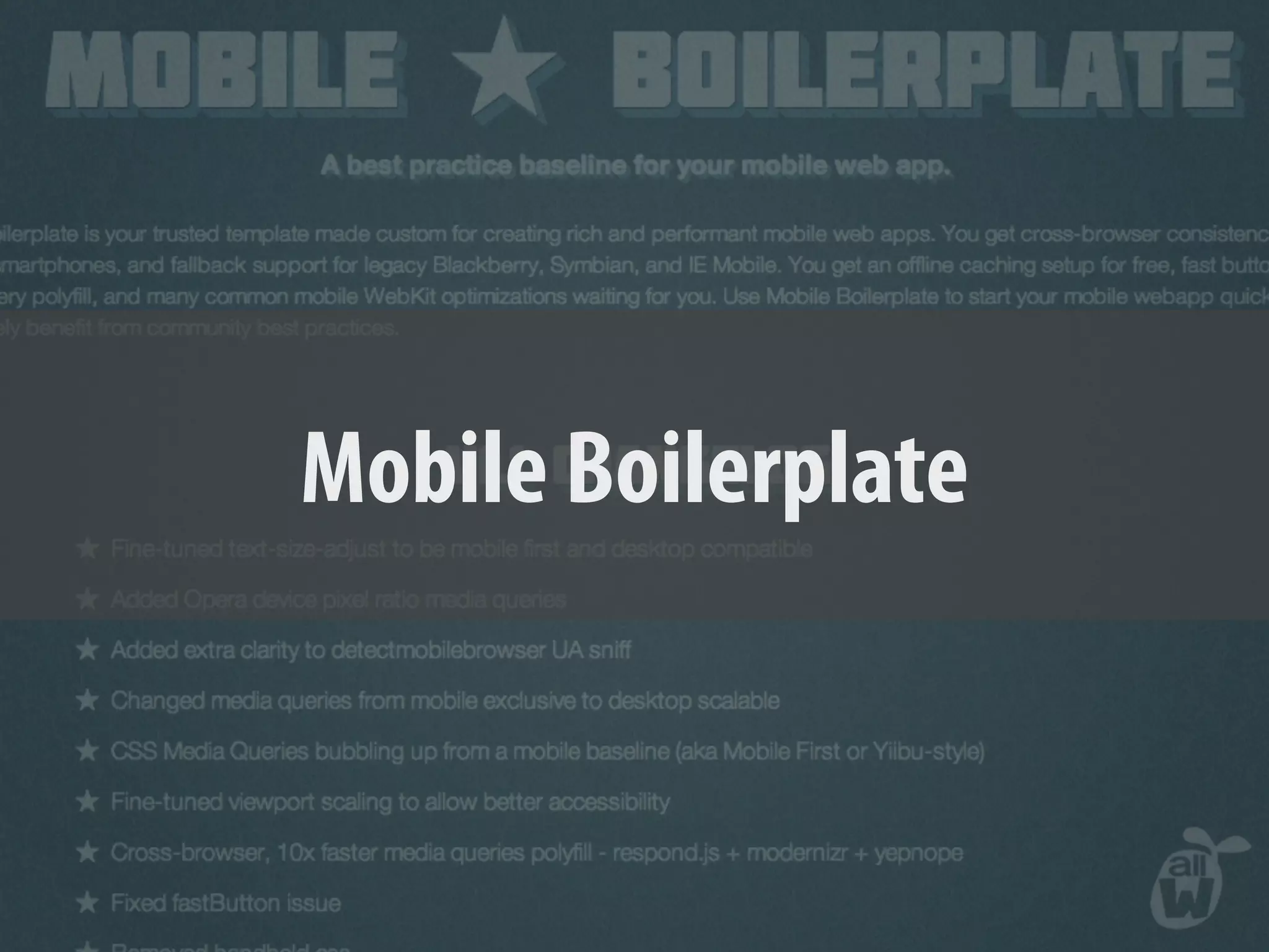 Mobile Boilerplate
 
