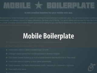 Mobile Boilerplate
 