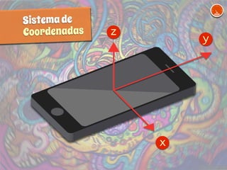 z y 
x 
Sistema de 
Coordenadas 
 