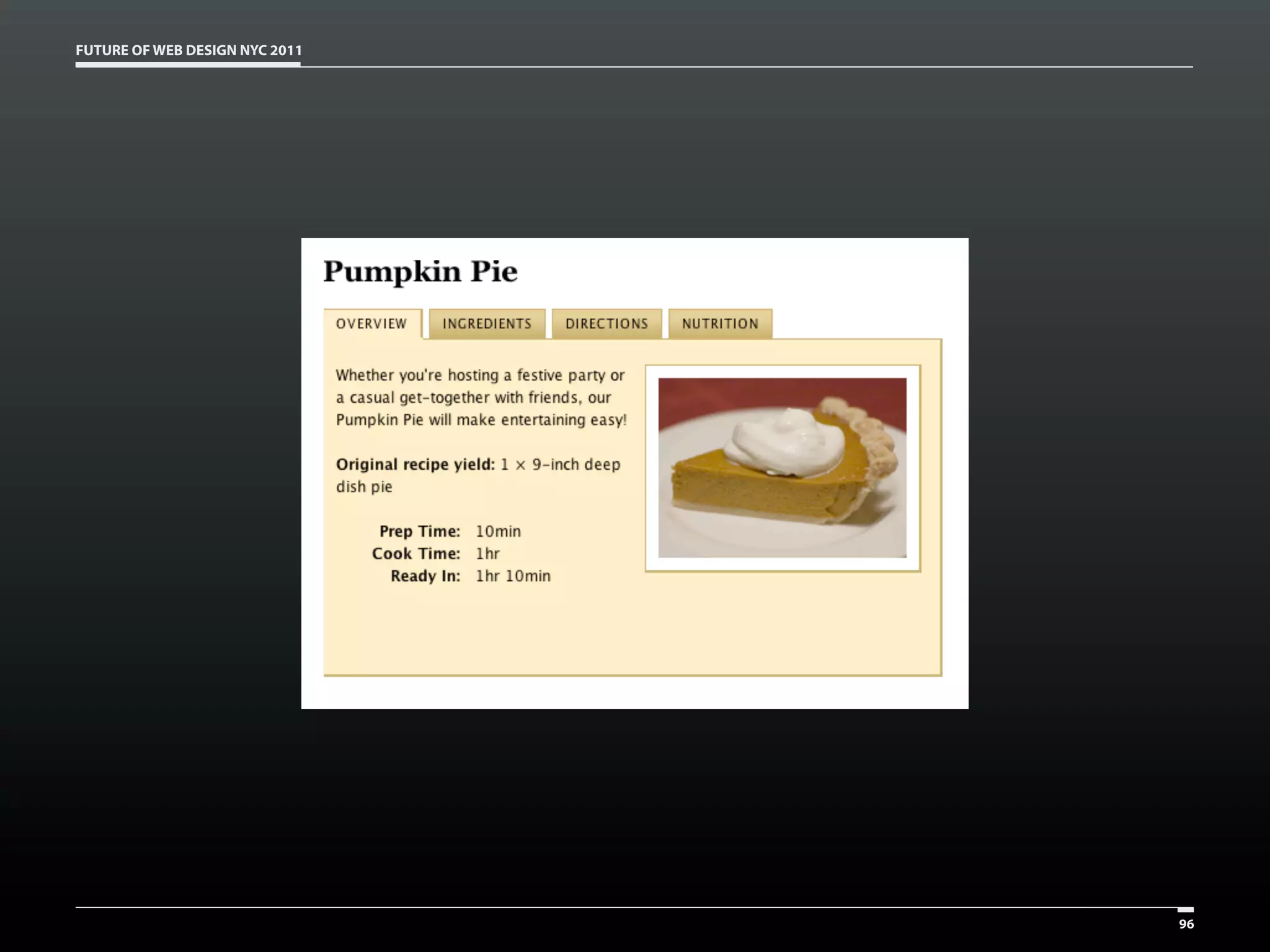FUTURE OF WEB DESIGN NYC 2011




                                96
 