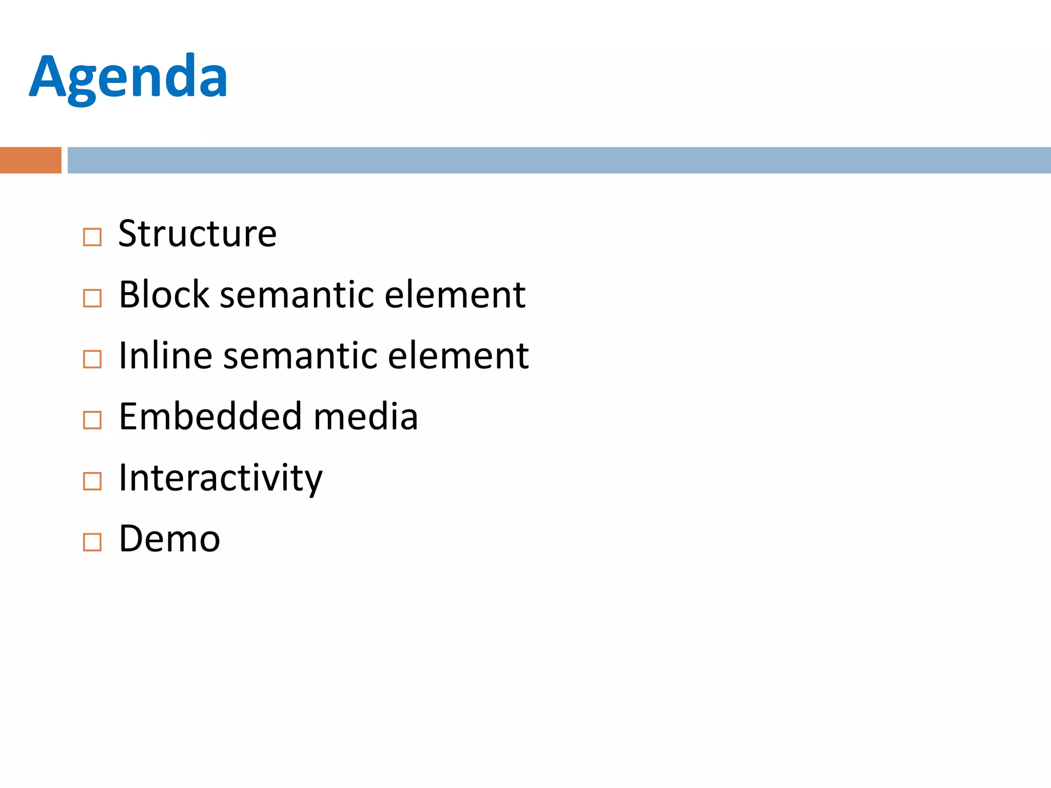 Html5 structure semantic ppt