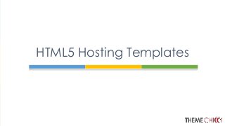 HTML5 Hosting Templates
 