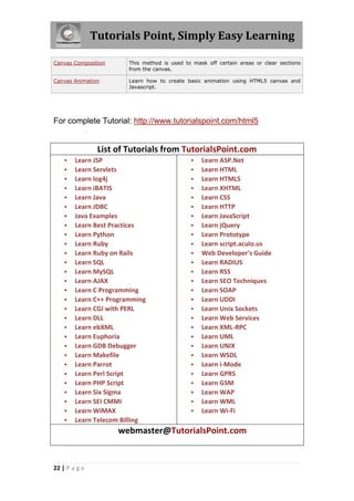 Html5 tutorial | PDF