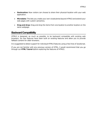 Html5 tutorial | PDF