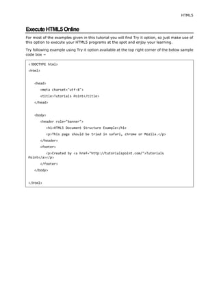 Html5 tutorial | PDF