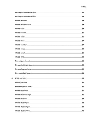 Html5 tutorial | PDF