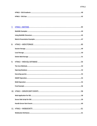 html5 programming tutorial | learn html5 indexeddb app... Html5 tutorial | PDF