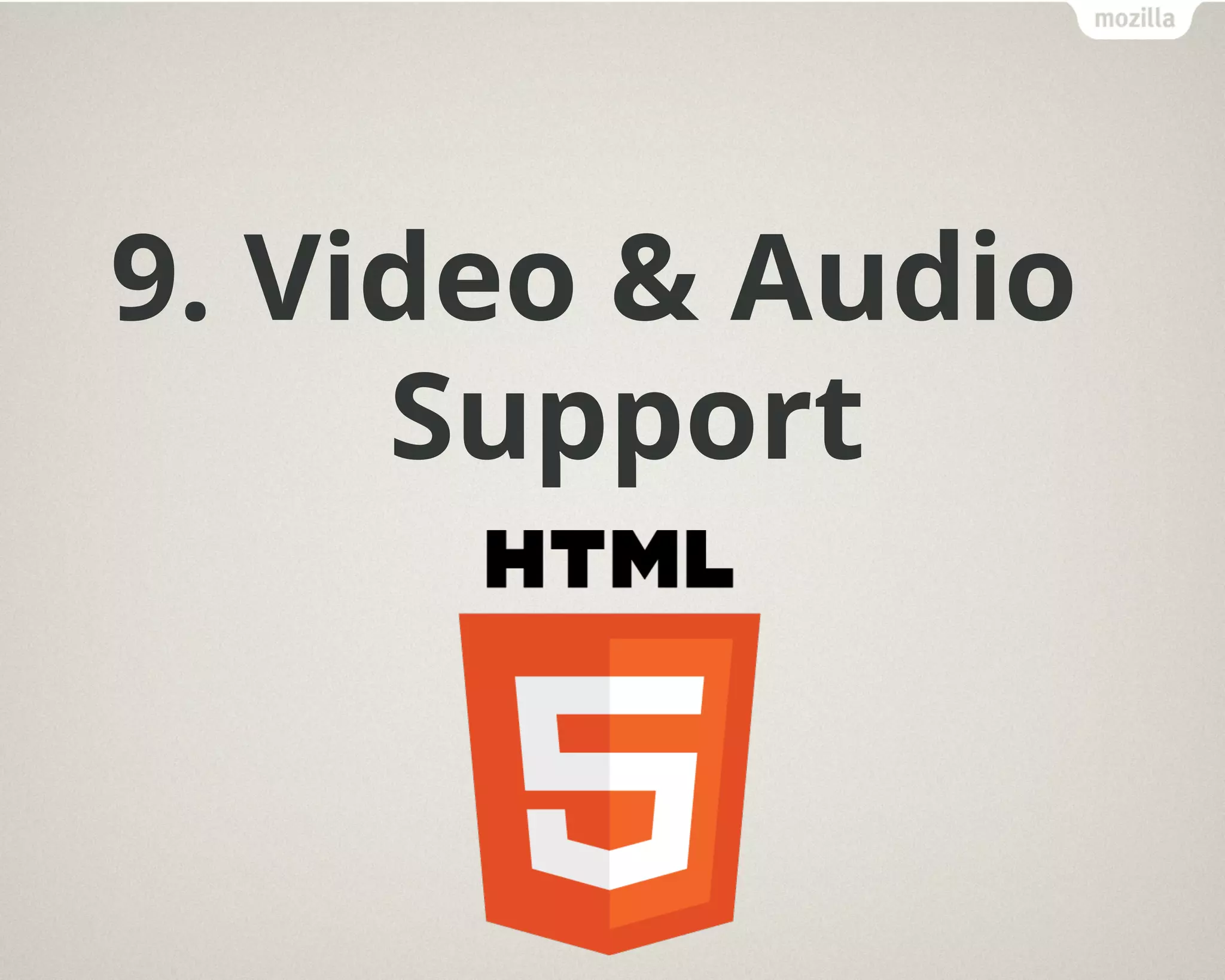 9. Video & Audio
Support
 
