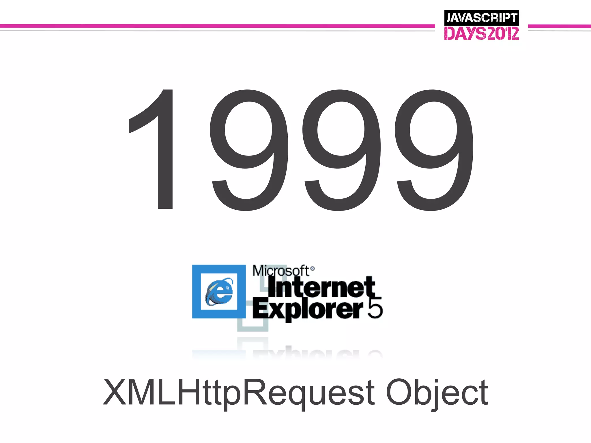1999
XMLHttpRequest Object
 