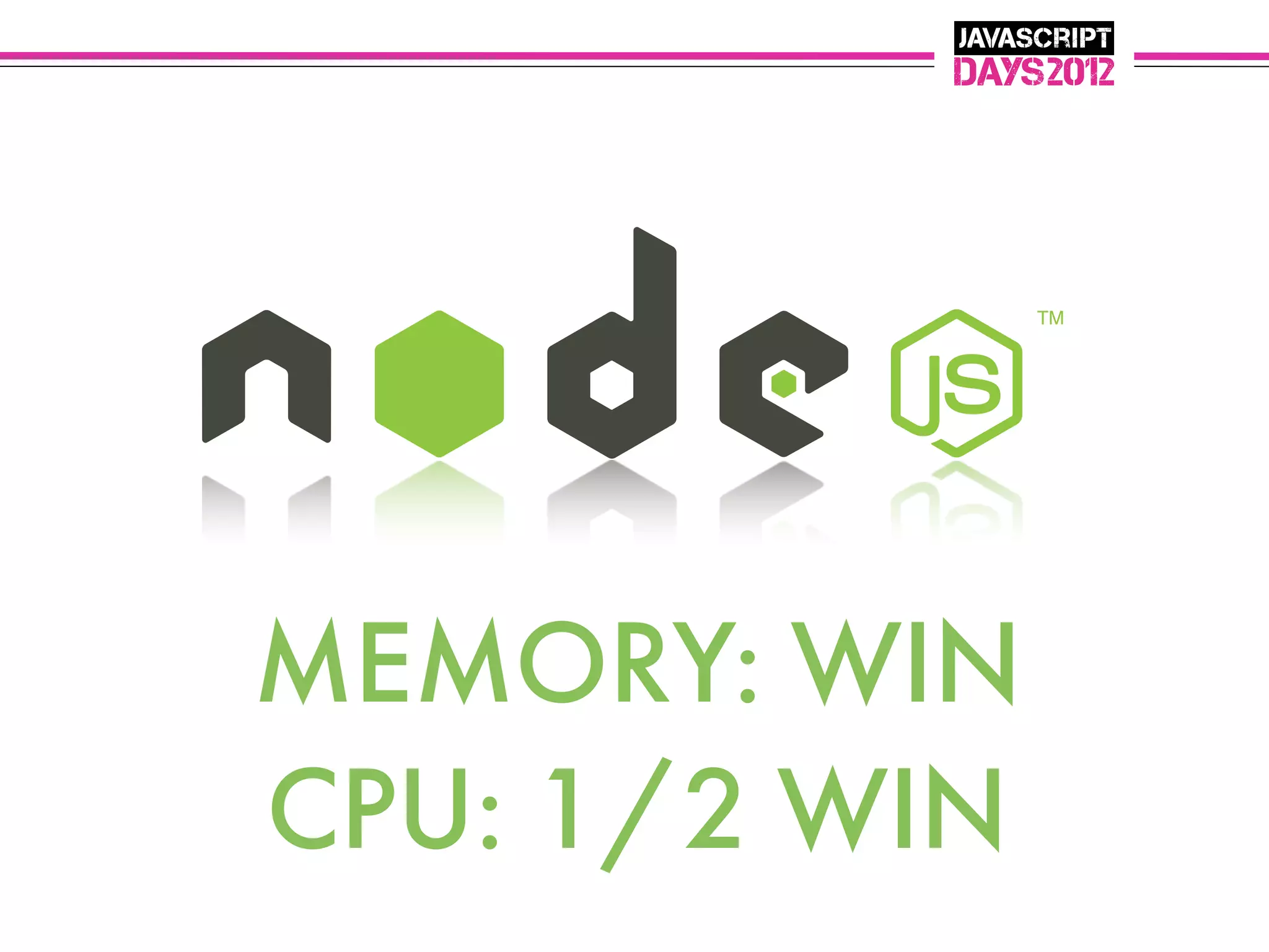 MEMORY: WIN
CPU: 1/2 WIN
 