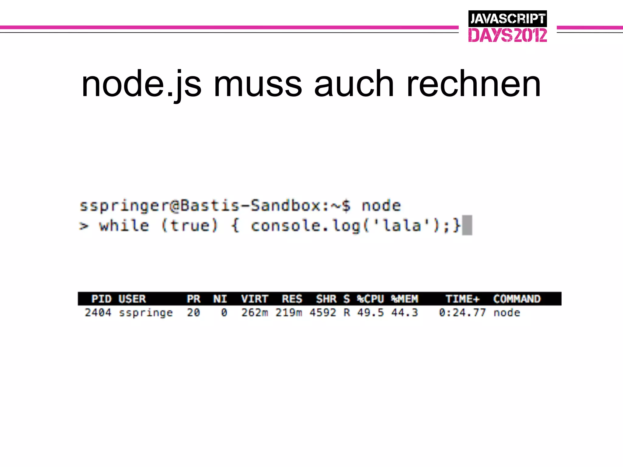 node.js muss auch rechnen
 