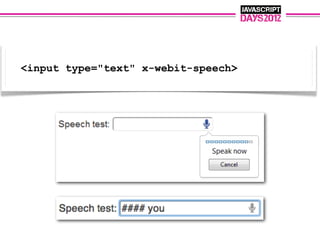<input type="text" x-webit-speech>
 