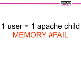 1 user = 1 apache child
   MEMORY #FAIL
 
