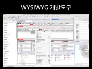 반응형 웹 디자인
• One website for every screen
• 화면크기, 플랫폼 및 방향에 반응하는
웹 디자인
• 구성요소
- A ﬂexible/ﬂuid grid
- Responsive images
- Media queries
http://www.templatemonster.com/infographics/responsive-web-design-interactive-guide.php, http://www.abookapart.com/products/responsive-web-design , http://opensignal.com/reports/fragmentation.php
 