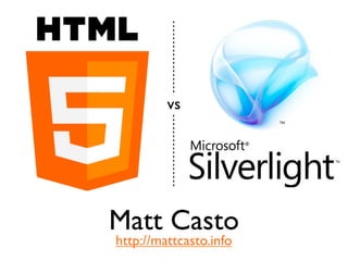 vs




Matt Casto
http://mattcasto.info
 