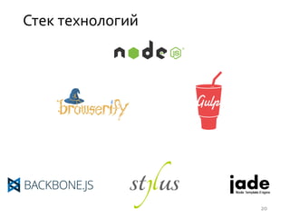 Стек технологий
20
 