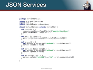 JSON Services




           © 2012 Raible Designs   100
 