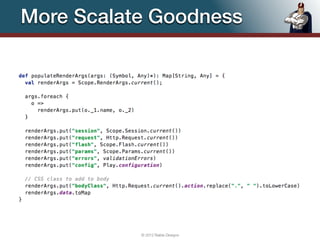 More Scalate Goodness




           © 2012 Raible Designs   84
 