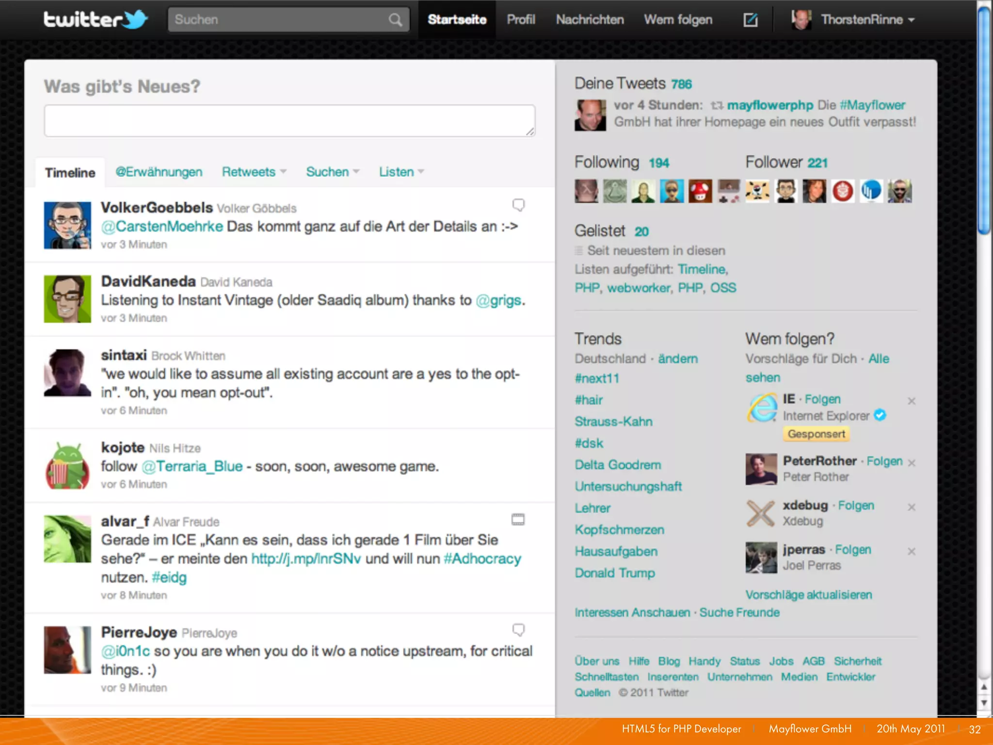 HTML5 for PHP Developer I   Mayﬂower GmbH I 20th May 201 I 32
                                                        1
 