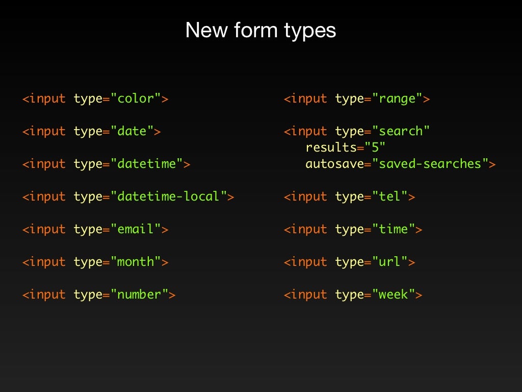 Form input type text