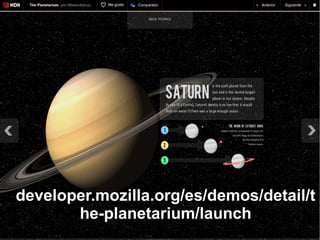 HTML5: 3D, Graphics ...: SVG

●   Formato vectorial
●   Basado en XML
 
