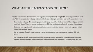 HTML and CSS presentation this involves the basic information ...