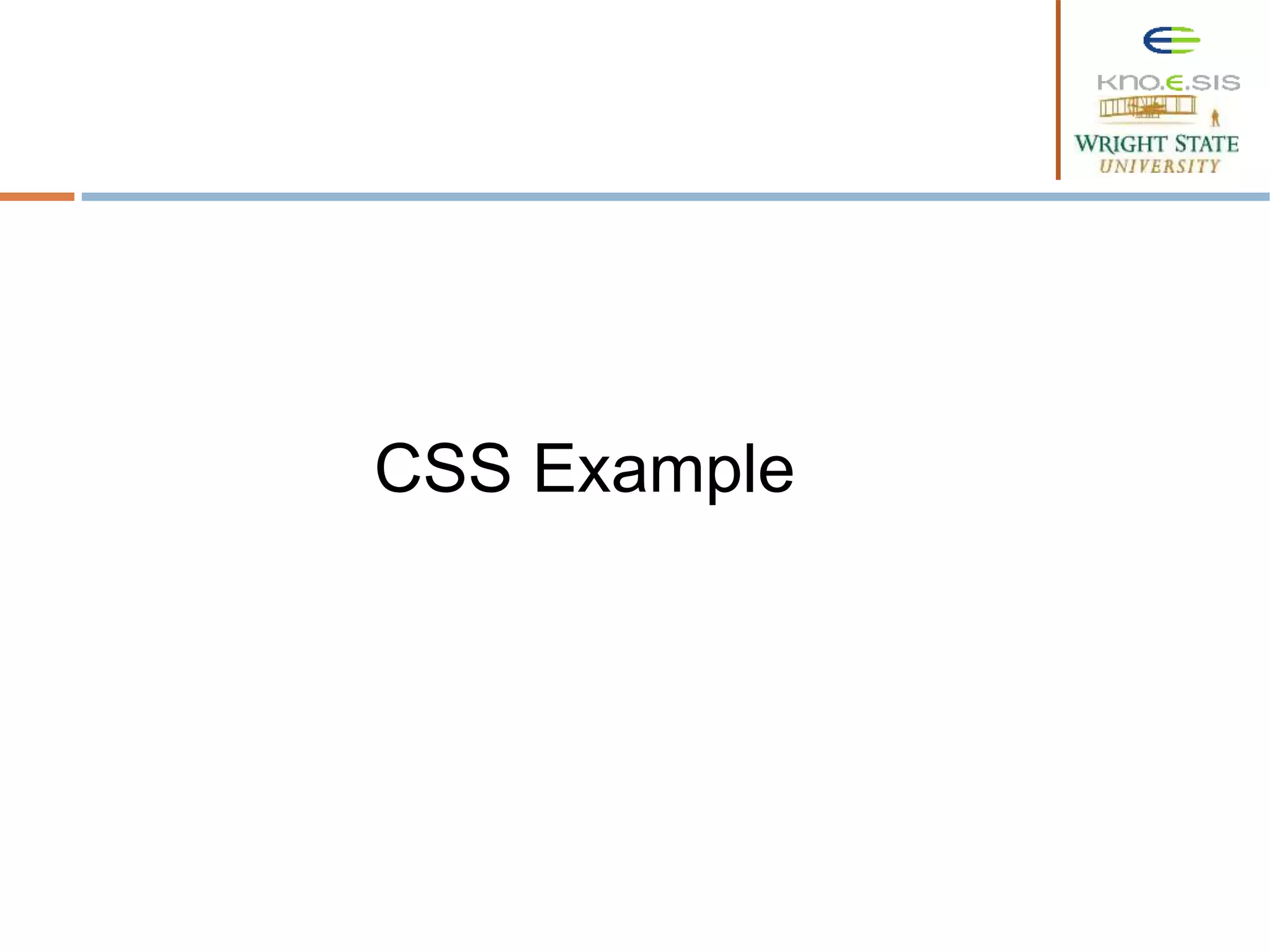 CSS Example
 