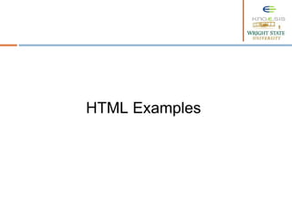 HTML Examples
 