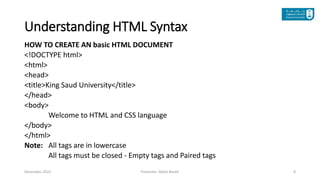 HTML and CSS Week 1 Lecture 1.pptx