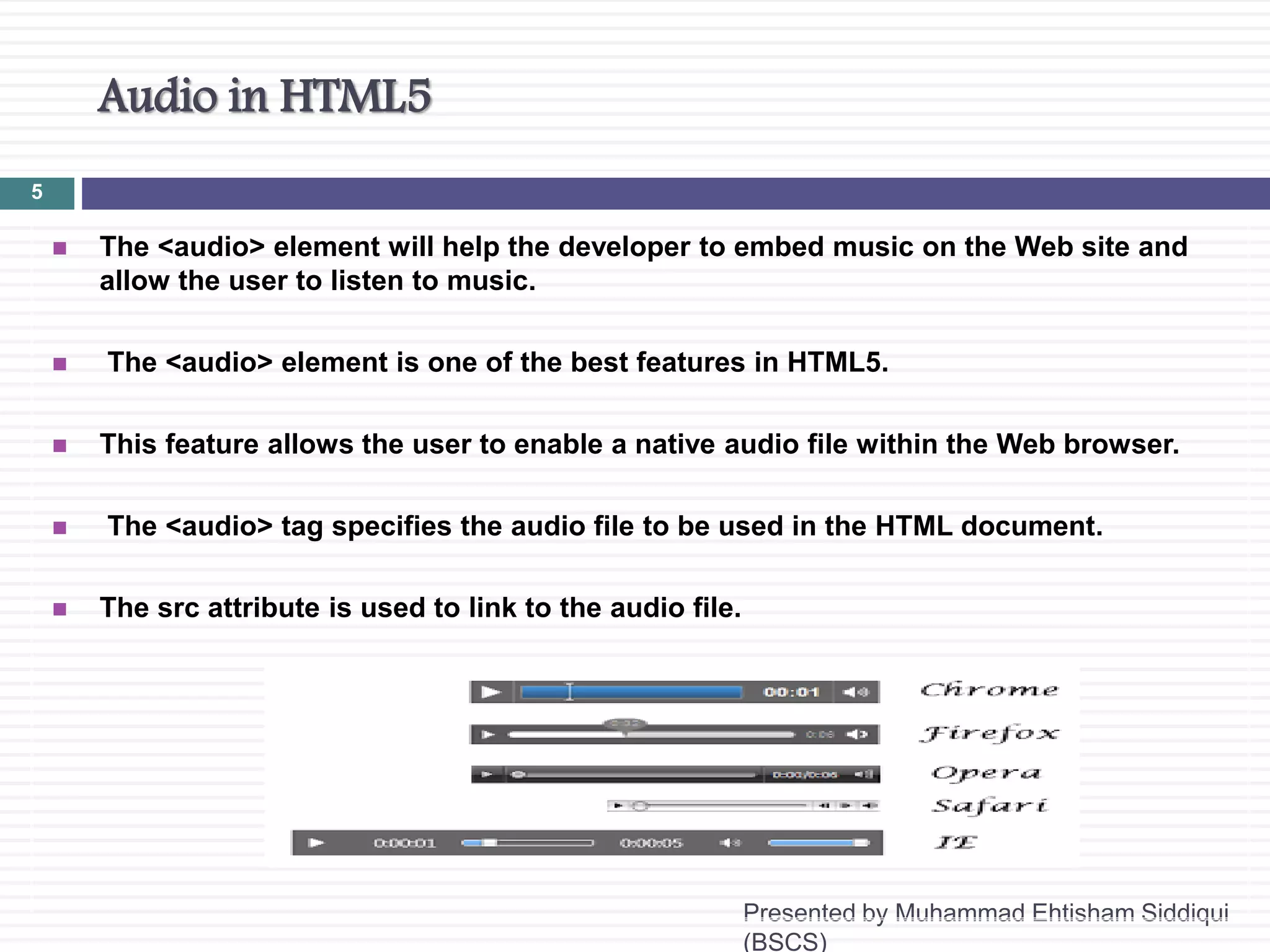Html audio video | PPTX | Web Design and HTML | Internet