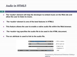 Html audio video | PPTX