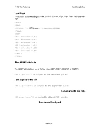 Html basic | DOC