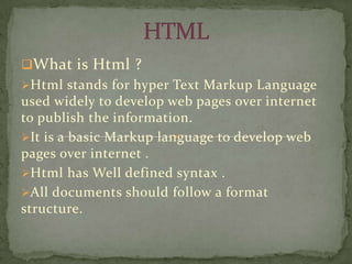 Html basic | PPTX